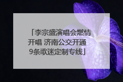 李宗盛演唱会燃情开唱 济南公交开通9条歌迷定制专线
