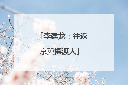 李建龙：往返京冀摆渡人