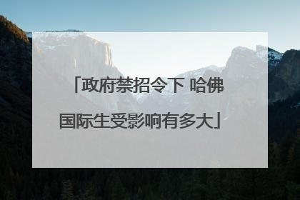 政府禁招令下 哈佛国际生受影响有多大