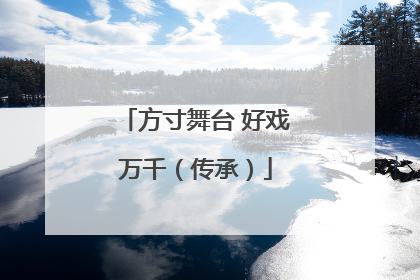 方寸舞台 好戏万千（传承）