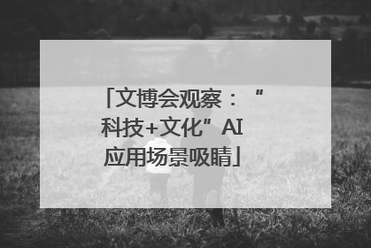 文博会观察：“科技+文化”AI应用场景吸睛