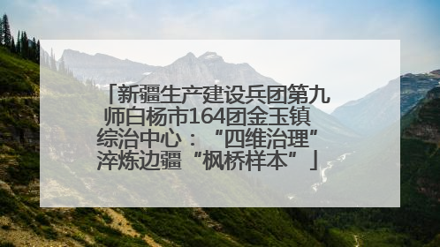 新疆生产建设兵团第九师白杨市164团金玉镇综治中心：“四维治理”淬炼边疆“枫桥样本”