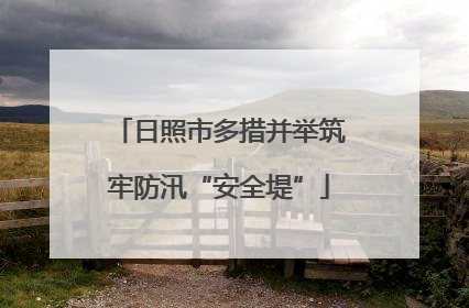 日照市多措并举筑牢防汛“安全堤”