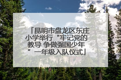 昆明市盘龙区东庄小学举行“牢记党的教导 争做强国少年”一年级入队仪式
