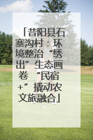 昔阳县石寨沟村：环境整治“绣出”生态画卷 “民宿+”撬动农文旅融合