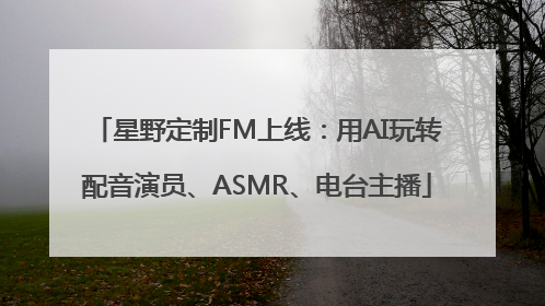 星野定制FM上线：用AI玩转配音演员、ASMR、电台主播