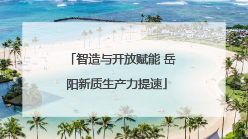 智造与开放赋能 岳阳新质生产力提速