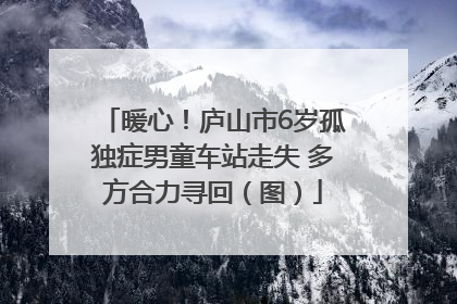 暖心！庐山市6岁孤独症男童车站走失 多方合力寻回（图）