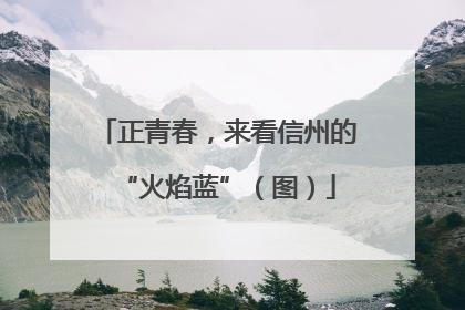 正青春，来看信州的“火焰蓝”（图）