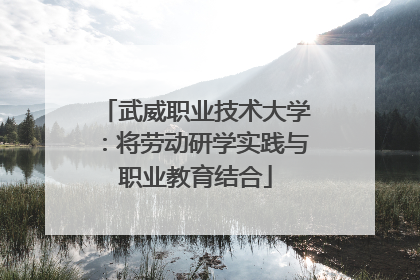 武威职业技术大学：将劳动研学实践与职业教育结合
