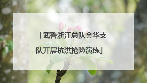 武警浙江总队金华支队开展抗洪抢险演练