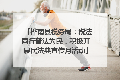 桦南县税务局：税法同行普法为民，积极开展民法典宣传月活动