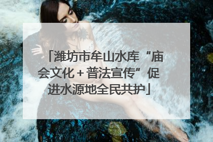 潍坊市牟山水库“庙会文化＋普法宣传”促进水源地全民共护