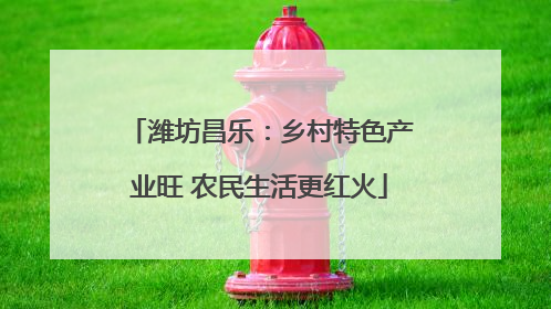潍坊昌乐：乡村特色产业旺 农民生活更红火
