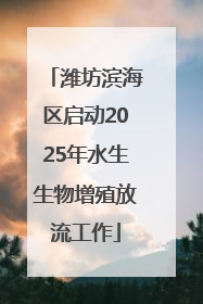 潍坊滨海区启动2025年水生生物增殖放流工作