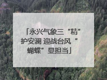 永兴气象三“精”护安澜 迎战台风“蝴蝶”显担当