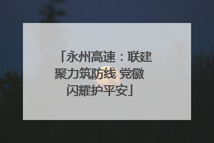 永州高速：联建聚力筑防线 党徽闪耀护平安