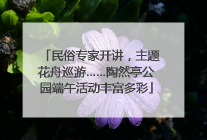 民俗专家开讲，主题花舟巡游……陶然亭公园端午活动丰富多彩