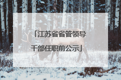 江苏省省管领导干部任职前公示