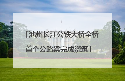 池州长江公铁大桥全桥首个公路梁完成浇筑