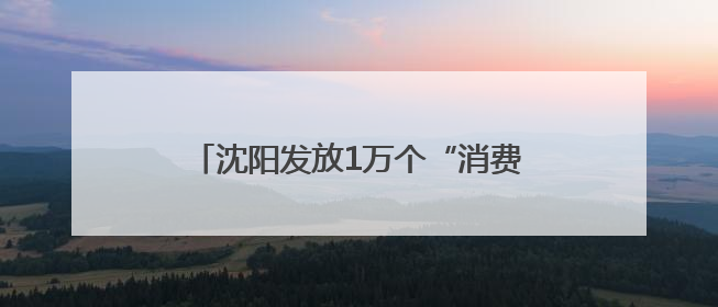 沈阳发放1万个“消费券包”，每份3张共计180元，领取方式→