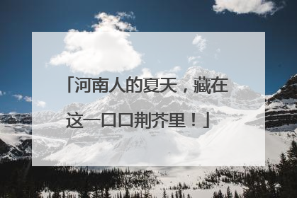河南人的夏天，藏在这一口口荆芥里！