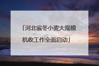 河北省冬小麦大规模机收工作全面启动
