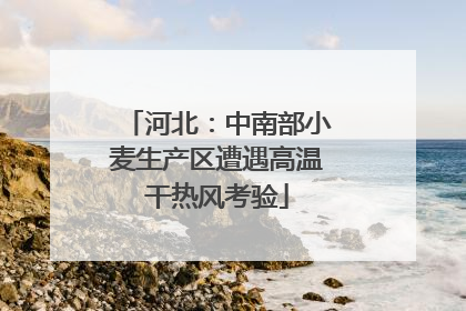 河北：中南部小麦生产区遭遇高温干热风考验