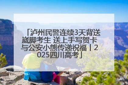 泸州民警连续3天背送崴脚考生 送上手写贺卡与公安小熊传递祝福丨2025四川高考