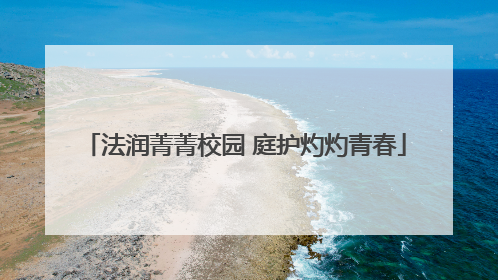 法润菁菁校园 庭护灼灼青春