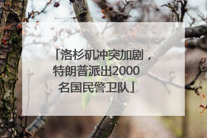 洛杉矶冲突加剧，特朗普派出2000名国民警卫队