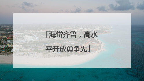 海岱齐鲁，高水平开放勇争先