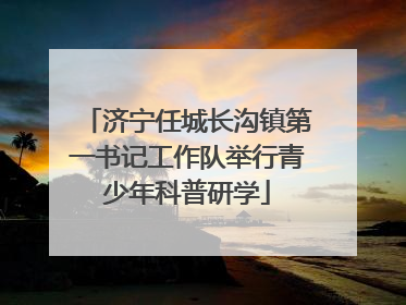济宁任城长沟镇第一书记工作队举行青少年科普研学