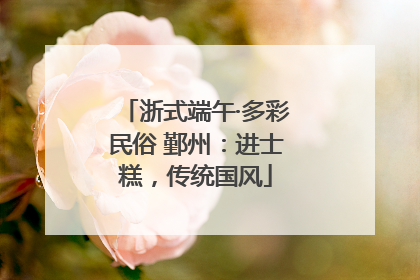 浙式端午·多彩民俗 鄞州：进士糕，传统国风
