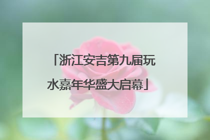 浙江安吉第九届玩水嘉年华盛大启幕