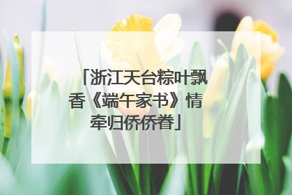 浙江天台粽叶飘香《端午家书》情牵归侨侨眷