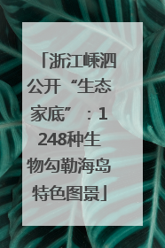 浙江嵊泗公开“生态家底”：1248种生物勾勒海岛特色图景