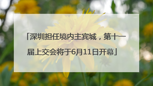 深圳担任境内主宾城，第十一届上交会将于6月11日开幕