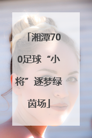湘潭700足球“小将”逐梦绿茵场