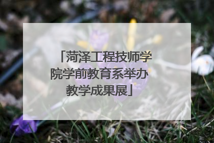 菏泽工程技师学院学前教育系举办教学成果展