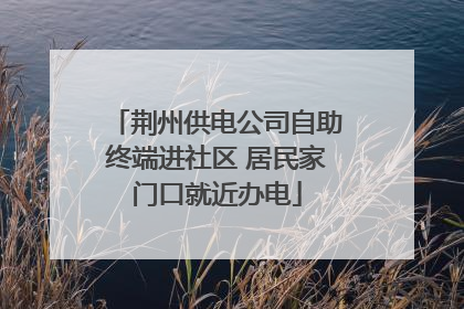 荆州供电公司自助终端进社区 居民家门口就近办电