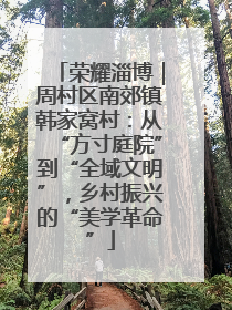 荣耀淄博｜周村区南郊镇韩家窝村：从“方寸庭院”到“全域文明”，乡村振兴的“美学革命”