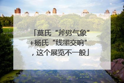 莫氏“斧劈气象”+杨氏“线墨交响”，这个展览不一般