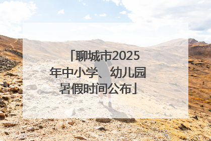 聊城市2025年中小学、幼儿园暑假时间公布