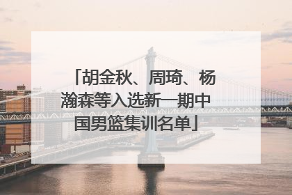 胡金秋、周琦、杨瀚森等入选新一期中国男篮集训名单