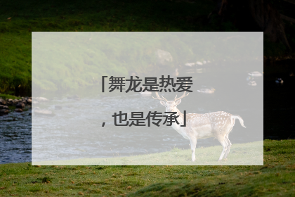 舞龙是热爱，也是传承