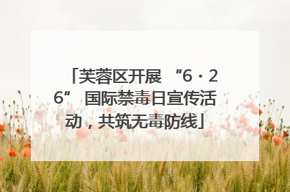 芙蓉区开展 “6・26” 国际禁毒日宣传活动，共筑无毒防线