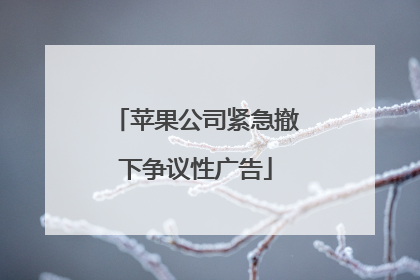 苹果公司紧急撤下争议性广告