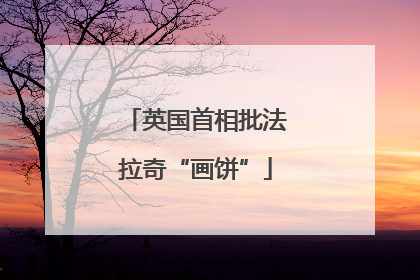 英国首相批法拉奇“画饼”