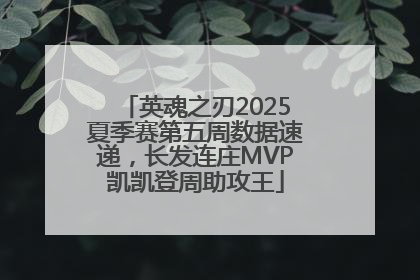 英魂之刃2025夏季赛第五周数据速递，长发连庄MVP凯凯登周助攻王